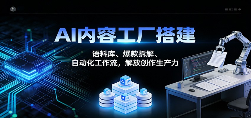 AI内容工厂搭建：语料库、爆款拆解、自动化工作流，解放创作生产力-KJ分享