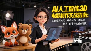 AI人工智能3D电影制作实战指南：从创意到成片、角色一致、多场景叙事，创作你的首部短片-KJ分享