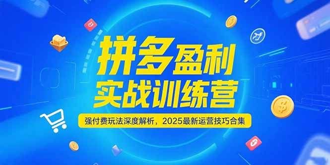 拼多多盈利实战训练营，强付费玩法深度解析，2025最新运营技巧合集-KJ分享
