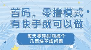 首码零撸项目,有快手就可以做,每天业务时间搞个几张不是问题-KJ分享