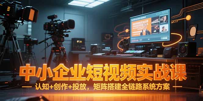 中小企业短视频实战课，认知+创作+投放，矩阵搭建全链路系统方案-KJ分享