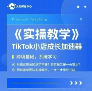 大卖家孵化中心TikTok实操课,TikTok小店成长加速器,跨境基础系统学习,一步一步带你开店-KJ分享