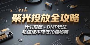 2025小红书聚光投放全攻略，计划搭建+DMP玩法，私信成本降低10倍秘籍-KJ分享