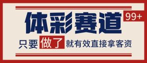 体彩赛道获客SOP 自热矩阵精准拓客 日引99+-KJ分享