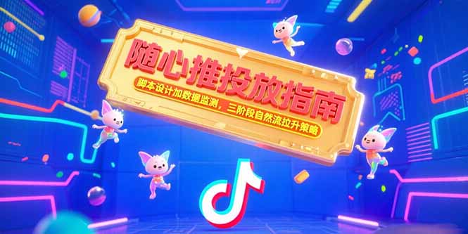 随心推投放指南，脚本设计加数据监测，三阶段自然流拉升策略-KJ分享