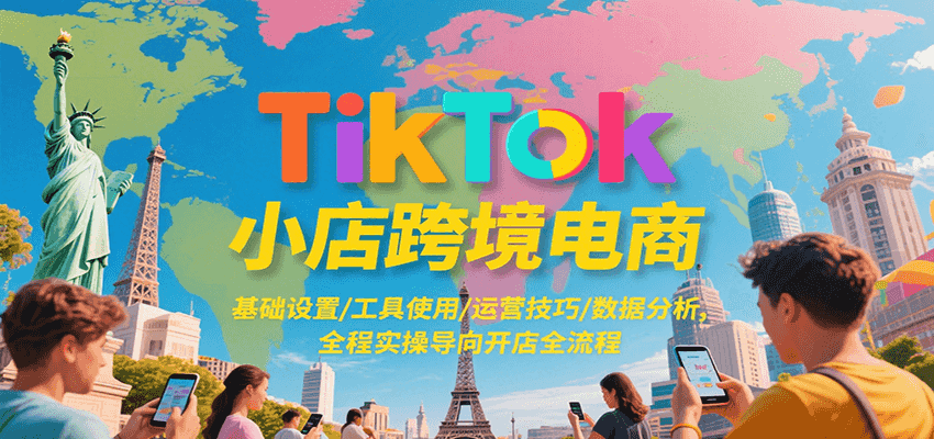 TikTok小店跨境电商，基础设置/工具使用/运营技巧/数据分析，全程实操导向开店全流程-KJ分享