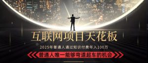 2025“互联网项目天花板”:不做韭菜,做镰刀!“月入 10W+ 普通人弯道…-KJ分享