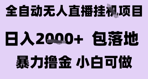 最新全自动抖音无人直播挂G项目,日入2k+ 包落地暴力撸金,小白可做-KJ分享