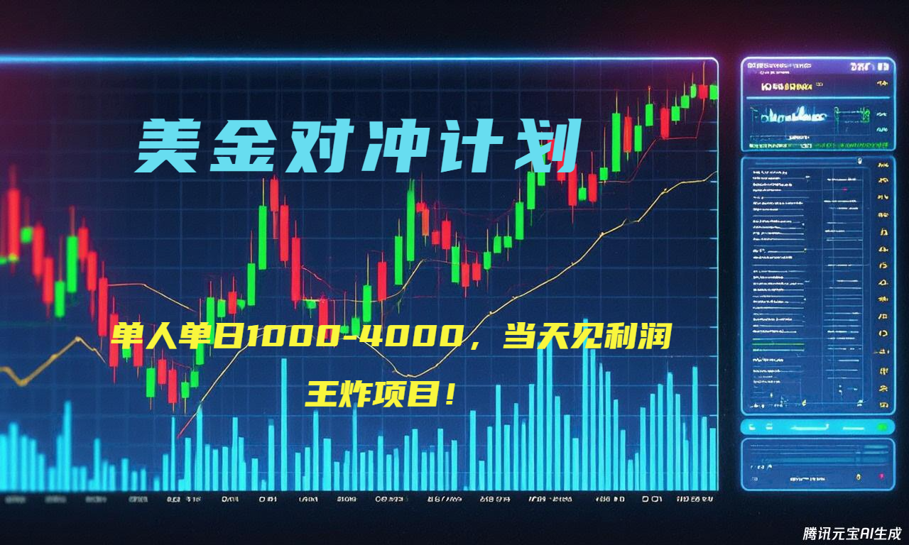 2025年最暴力项目“美金先登计划”最新最强对冲战法，每日实际收益1K-4K-KJ分享