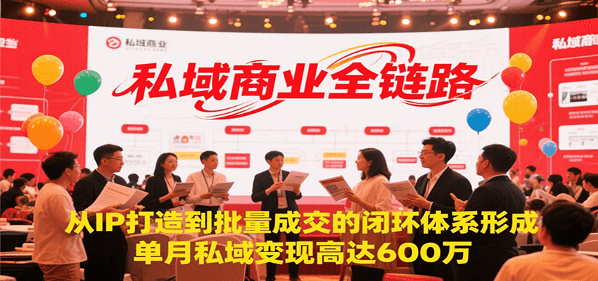 私域商业全链路，从IP打造到批量成交的闭环体系形成，单月私域变现600万-KJ分享