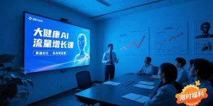 大健康AI流量增长课8.0，赛道定位方法论，AI数字人内容生产，私域转化运营-KJ分享