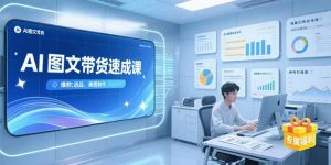 AI图文带货速成课，养号引流秘籍，爆款选品策略，美图制作全流程-KJ分享