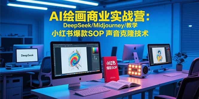 AI绘画商业实战营：DeepSeek/Midjourney/教学 小红书爆款SOP 声音克隆技术-KJ分享