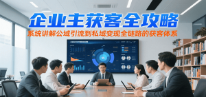 企业主获客全攻略，系统讲解公域引流到私域变现全链路的获客体系-KJ分享