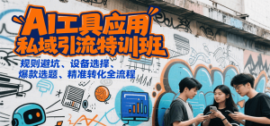 AI工具应用私域引流特训班,规则避坑、设备选择、爆款选题、精准转化全流程-KJ分享