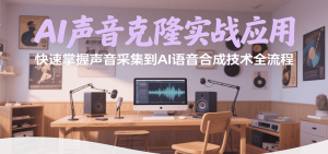 AI声音克隆实战应用,快速掌握声音采集到AI语音合成技术全流程-KJ分享