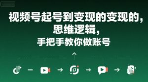 视频号起号到变现的思维逻辑，手把手教你做账号-KJ分享
