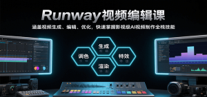 Runway视频编辑课，涵盖视频生成、编辑、优化，快速掌握影视级AI视频制作全栈技能-KJ分享