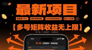 最新挂G项目：谁都能做，操作简单到爆，24 小时全自动运行，日入3位数，多号矩阵收益无上限-KJ分享