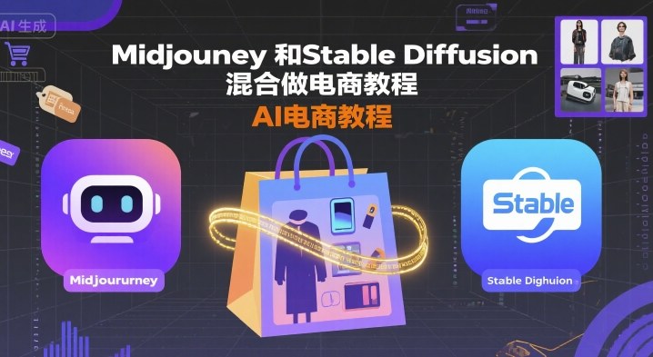 Midjourney和Stable Diffusion混合做电商教程-ai电商教程-KJ分享