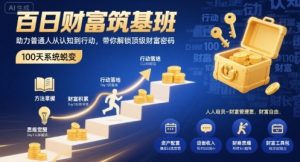 百日财富筑基班,助力普通人从认知到行动,带你解锁顶级财富密码-KJ分享