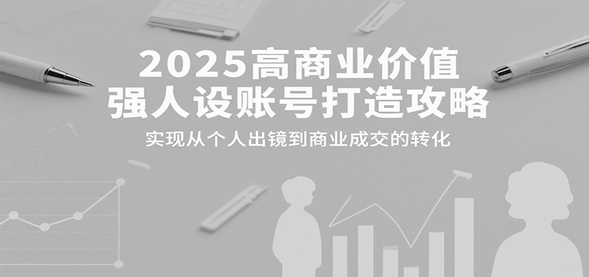 2025高商业价值强人设账号打造攻略，实现从个人出镜到商业成交的转化-KJ分享