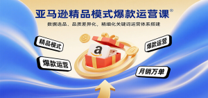 亚马逊精品模式爆款运营课：数据选品、品质差异化，精细化关键词运营体系搭建-KJ分享