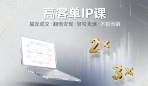 高客单IP课，搞定成交，搞定高客单IP，翻倍变现，轻松卖爆，不销而销-KJ分享
