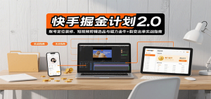 快手掘金计划2.0,账号定位装修、短视频剪辑选品与磁力金牛+裂变出单实战指南-KJ分享