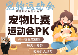 AI萌宠运动员跳水 射击 篮球 足球比赛 每天十分钟 附详细提示词文案库 代替做…-KJ分享