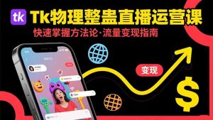 Tk物理整蛊直播跨境运营:快速掌握整蛊类直播的运营方法论,实现流量变现-KJ分享