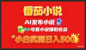 稳定3年番茄小说AI写小说赚取稿费，用小号看小说赚取收益，小白单日500+-KJ分享