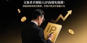 文案杀手创始人IP高端实战课:突破高客单成交瓶颈,实现IP商业价值最大化-KJ分享
