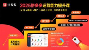 2025拼多多运营能力提升课：认知→基础→推广→活动→玩法，五阶成长路径-KJ分享