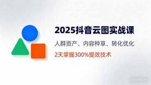 2025抖音云图实战课,人群资产、内容种草、转化优化,2天掌握300%提效技术-KJ分享