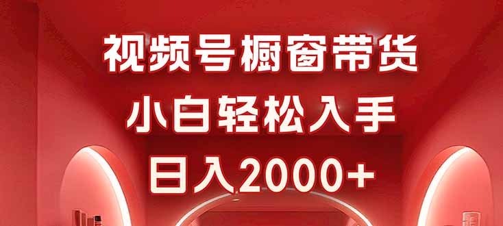 视频号橱窗带货，小白轻松入手，日入2000+-KJ分享