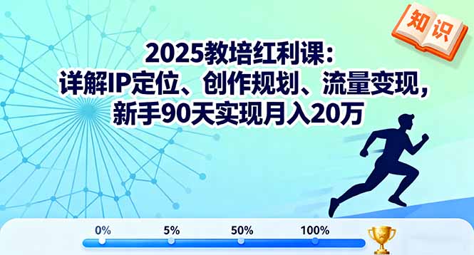 2025教培红利课：详解IP定位、创作规划、流量变现，新手90天实现月入20万-KJ分享