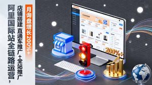 阿里国际站全链路运营，店铺搭建+直通车推广+全站推广，月询盘增长200%+-KJ分享