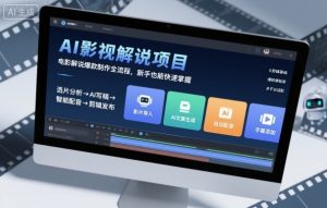 AI影视解说项目，电影解说爆款制作全流程，新手也能快速掌握-KJ分享