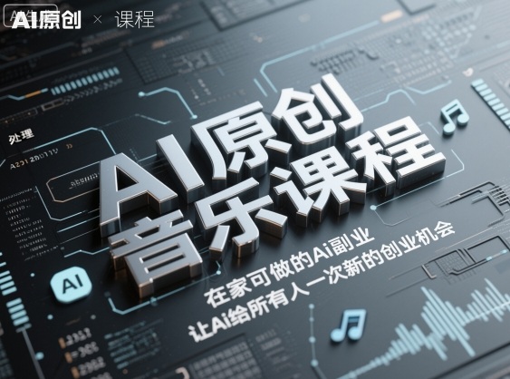 AI原创音乐课程,在家可做的Ai副业,让Ai给所有人一次新的创业机会-KJ分享