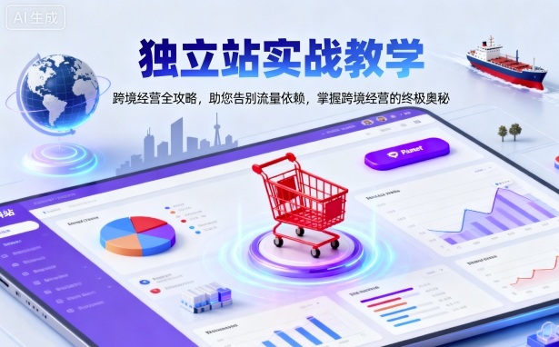独立站实战教学，跨境经营全攻略，助您告别流量依赖，掌握跨境经营的终极奥-KJ分享