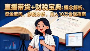 直播带货+财税宝典：概念解析、资金流向、涉税分析，月入10万合规指南-KJ分享
