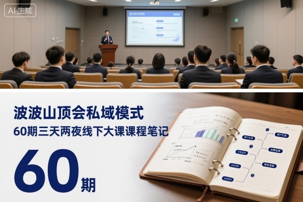 波波山顶会私域模式60期三天两夜线下大课课程笔记（文档）-KJ分享