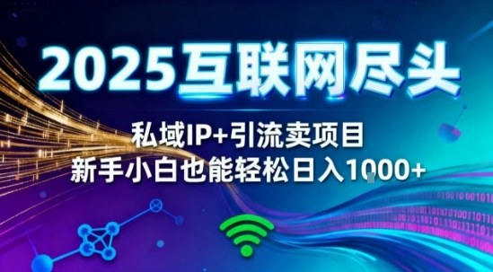 2025网创尽头王炸项目！私域IP+精准引流，新手小白在家躺賺日入1k，零经验也能上手-KJ分享