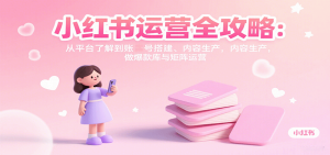 小红书运营全攻略：从平台了解到账号搭建、内容生产，做爆款库与矩阵运营-KJ分享