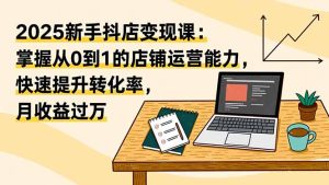 2025新手抖店变现课：掌握从0到1的店铺运营能力，快速提升转化率,月收过万-KJ分享