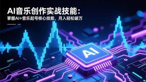 AI音乐创作实战技能:掌握AI+音乐起号核心技能,月入轻松破万-KJ分享
