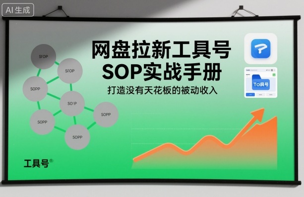 网盘拉新工具号SOP实战手册，打造没有天花板的被动收入-KJ分享
