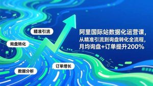 阿里国际站数据化运营课-11月,从精准引流到询盘转化全流程,月均询盘+订单提升200%-KJ分享