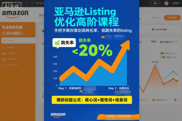 亚马逊Listing优化高阶课程,手把手教你策划高转化率、低跳失率的listing-KJ分享